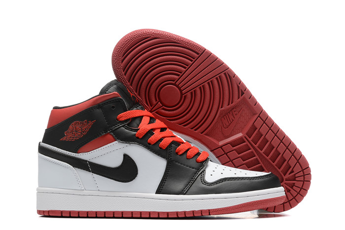 Women's Running Weapon Air Jordan 1 White/Black/Red Shoes 0283 Women's Running Weapon Air Jordan 1 White/Black/Red Shoes 0283